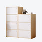 Modern Style Bookcase Wood Closed Back Bookshelf with Door for Home Office
