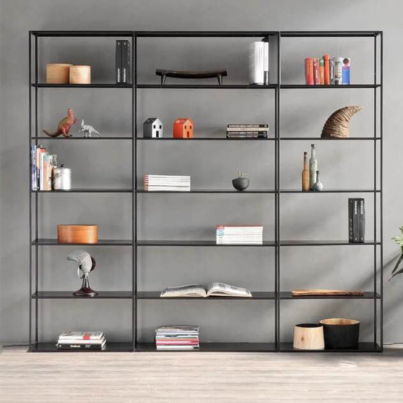 Contemporary Bookcase Metal Open Back Bookshelf for Home Office Clearhalo 'Bookcases' 'furn' 'furn_bookcases' 'Furniture' 'Office Furniture' 5297966