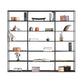 Contemporary Bookcase Metal Open Back Bookshelf for Home Office 70.9"L x 11.8"W x 70.9"H Black Clearhalo 'Bookcases' 'furn' 'furn_bookcases' 'Furniture' 'Office Furniture' 5297969