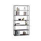 Contemporary Bookcase Metal Open Back Bookshelf for Home Office 35.4"L x 11.8"W x 70.9"H Black Clearhalo 'Bookcases' 'furn' 'furn_bookcases' 'Furniture' 'Office Furniture' 5297973