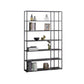 Contemporary Bookcase Metal Open Back Bookshelf for Home Office 47.2"L x 11.8"W x 70.9"H Black Clearhalo 'Bookcases' 'furn' 'furn_bookcases' 'Furniture' 'Office Furniture' 5297978