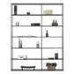 Contemporary Bookcase Metal Open Back Bookshelf for Home Office 63"L x 11.8"W x 70.9"H Black Clearhalo 'Bookcases' 'furn' 'furn_bookcases' 'Furniture' 'Office Furniture' 5297979