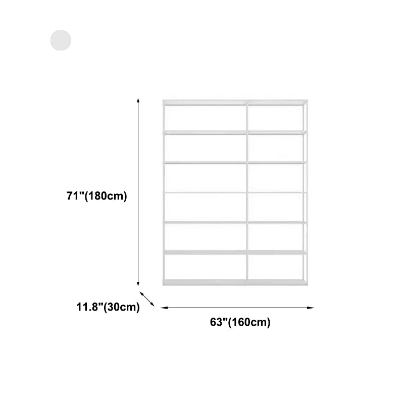 Contemporary Bookcase Metal Open Back Bookshelf for Home Office Clearhalo 'Bookcases' 'furn' 'furn_bookcases' 'Furniture' 'Office Furniture' 5297989