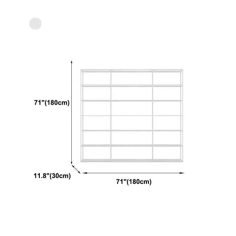 Contemporary Bookcase Metal Open Back Bookshelf for Home Office Clearhalo 'Bookcases' 'furn' 'furn_bookcases' 'Furniture' 'Office Furniture' 5297990