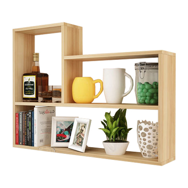 Wall Mounted Bookshelf Scandinavian Style Bookcase for Home and Study Room Natural Clearhalo 'Bookcases' 'furn' 'furn_bookcases' 'Furniture' 'Office Furniture' 5298038