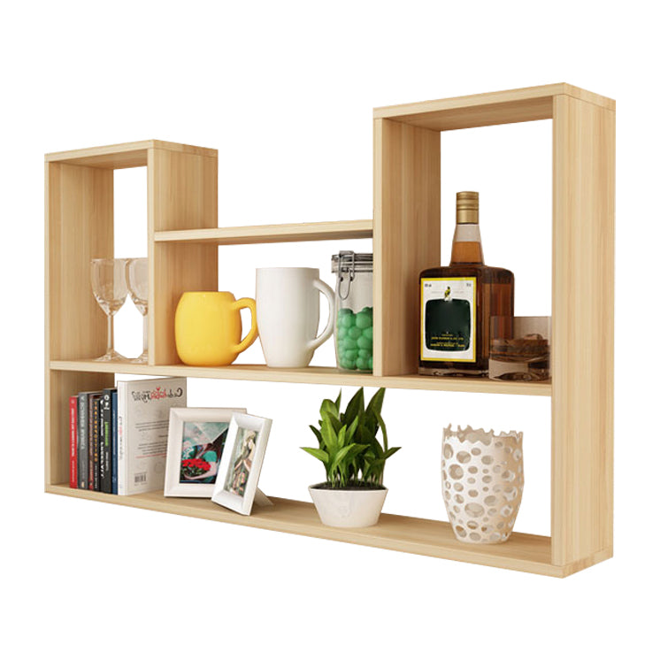 Wall Mounted Bookshelf Scandinavian Style Bookcase for Home and Study Room 39.4"L x 5.9"W x 23.6"H Natural Clearhalo 'Bookcases' 'furn' 'furn_bookcases' 'Furniture' 'Office Furniture' 5298039