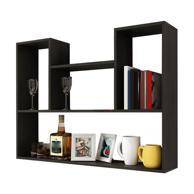 Wall Mounted Bookshelf Scandinavian Style Bookcase for Home and Study Room 39.4"L x 7.9"W x 29.5"H Black Clearhalo 'Bookcases' 'furn' 'furn_bookcases' 'Furniture' 'Office Furniture' 5298043