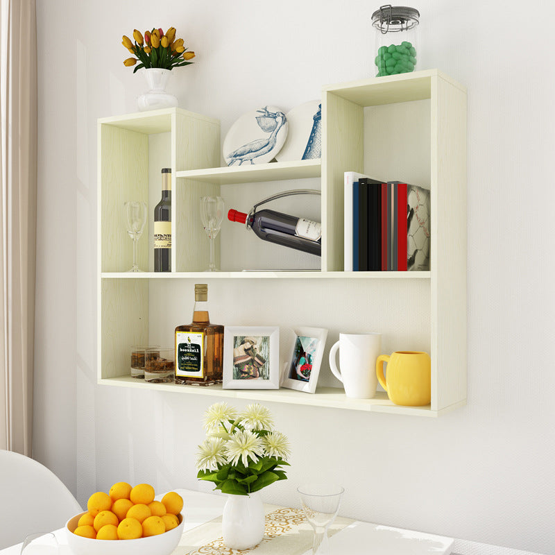 Wall Mounted Bookshelf Scandinavian Style Bookcase for Home and Study Room 39.4"L x 7.9"W x 29.5"H Apricot Clearhalo 'Bookcases' 'furn' 'furn_bookcases' 'Furniture' 'Office Furniture' 5298050