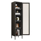13.78"W Bookshelf Scandinavian Style Bookcase with Door for Home Office