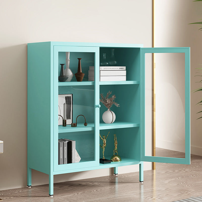 13.78"W Bookshelf Scandinavian Style Bookcase with Door for Home Office