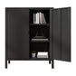 13.78"W Bookshelf Scandinavian Style Bookcase with Door for Home Office