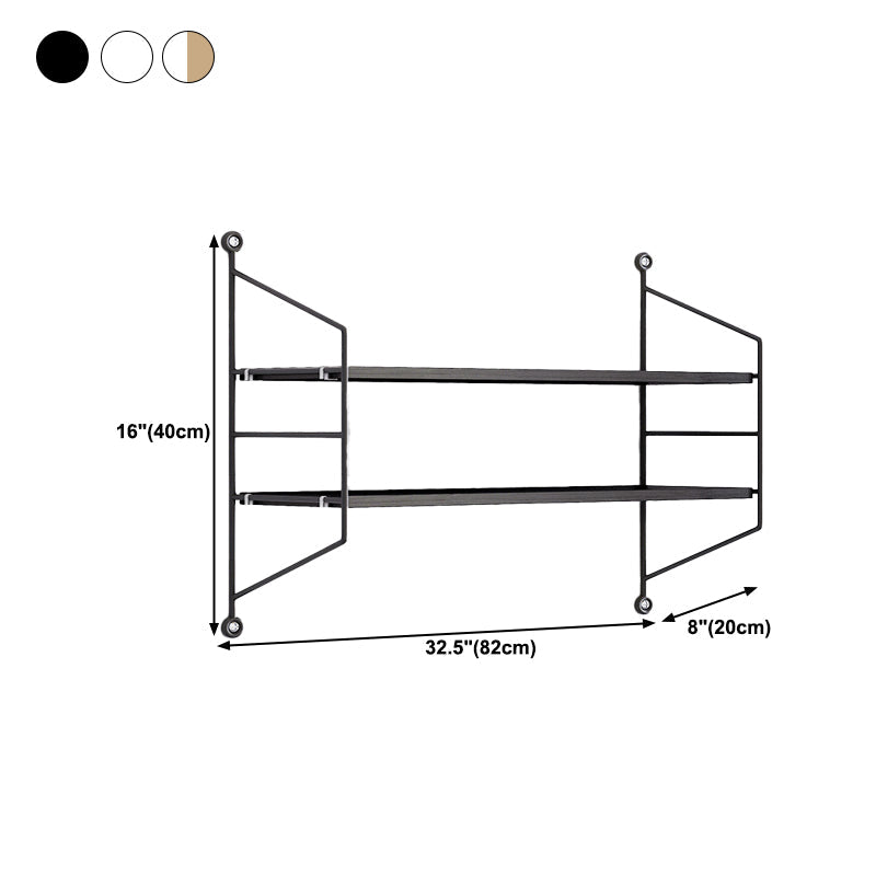 7.87"W Bookcase Contemporary Style Wall Mounted Bookshelf for Home Office