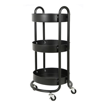 Scandinavian Style Bookcase with Casters Bookshelf for Home and Office 15.7"L x 15.4"W x 31.5"H Black