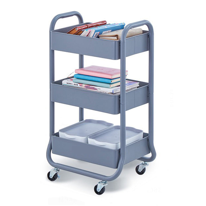 Scandinavian Style Bookcase with Casters Bookshelf for Home and Office