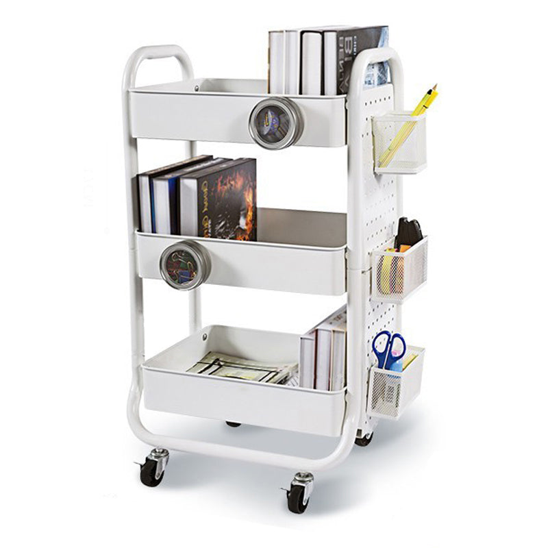 Scandinavian Style Bookcase with Casters Bookshelf for Home and Office