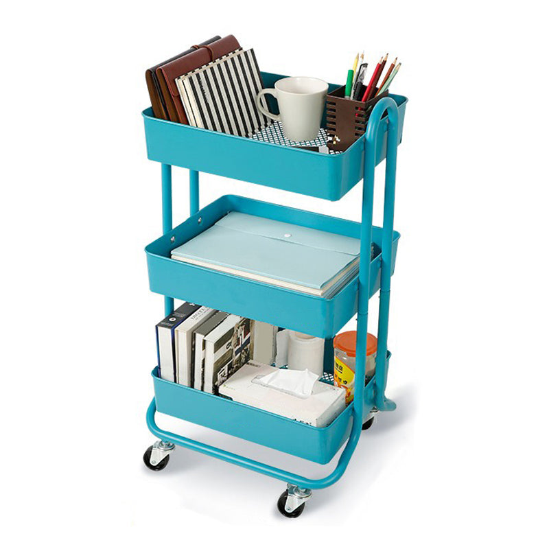 Scandinavian Style Bookcase with Casters Bookshelf for Home and Office