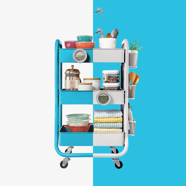 Scandinavian Style Bookcase with Casters Bookshelf for Home and Office