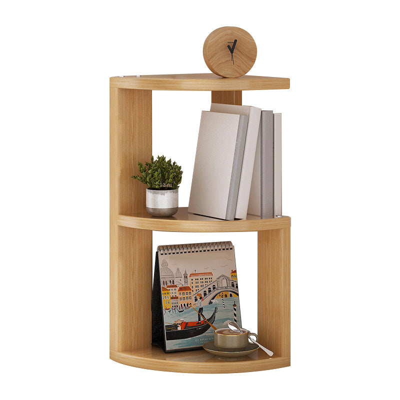 Modern Style Bookcase in Brown Color Wood Bookshelf for Office 9.8"L x 9.8"W x 21.7"H Clearhalo 'Bookcases' 'furn' 'furn_bookcases' 'Furniture' 'Office Furniture' 5298229