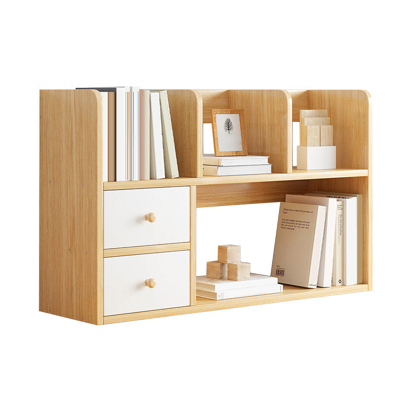 Modern Style Bookcase in Brown Color Wood Bookshelf for Office 30.7"L x 9.4"W x 18.9"H Clearhalo 'Bookcases' 'furn' 'furn_bookcases' 'Furniture' 'Office Furniture' 5298235