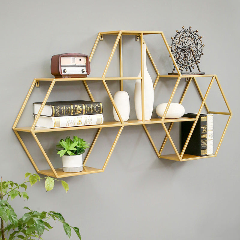 Libreria in metallo industriale galleggiante da 48,5 "L libreria per Home Office