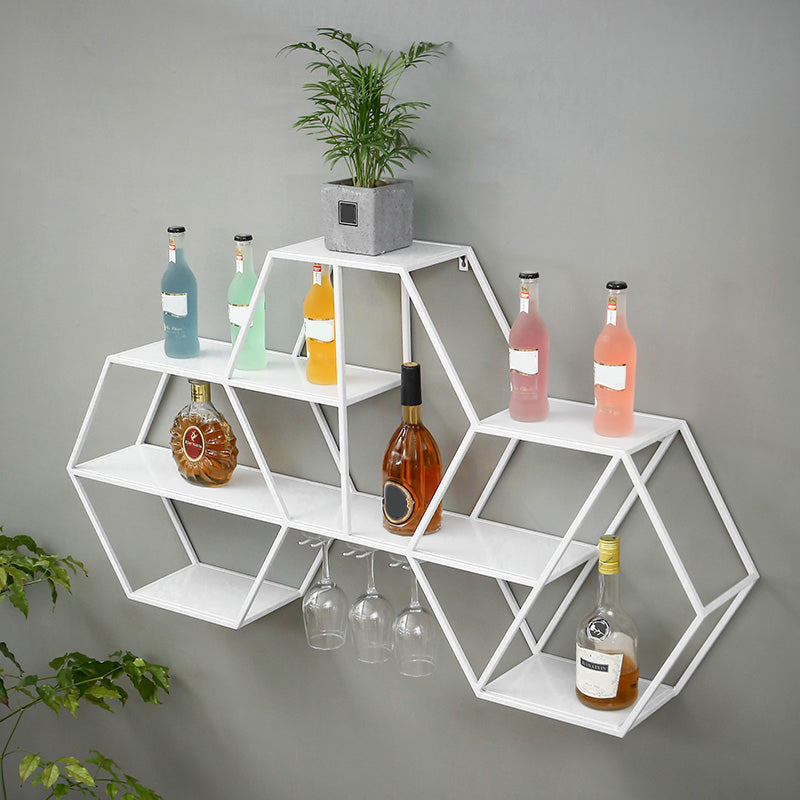 Libreria in metallo industriale galleggiante da 48,5 "L libreria per Home Office