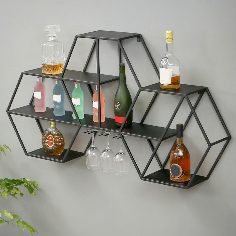 Libreria in metallo industriale galleggiante da 48,5 "L libreria per Home Office