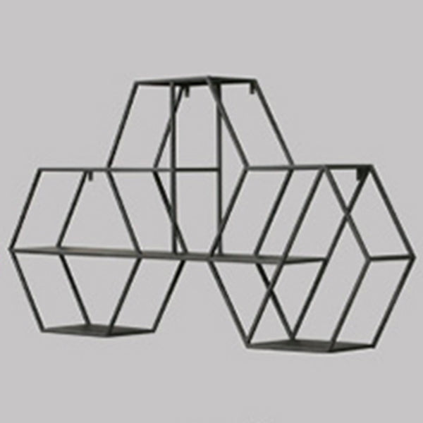 Libreria in metallo industriale galleggiante da 48,5 "L libreria per Home Office