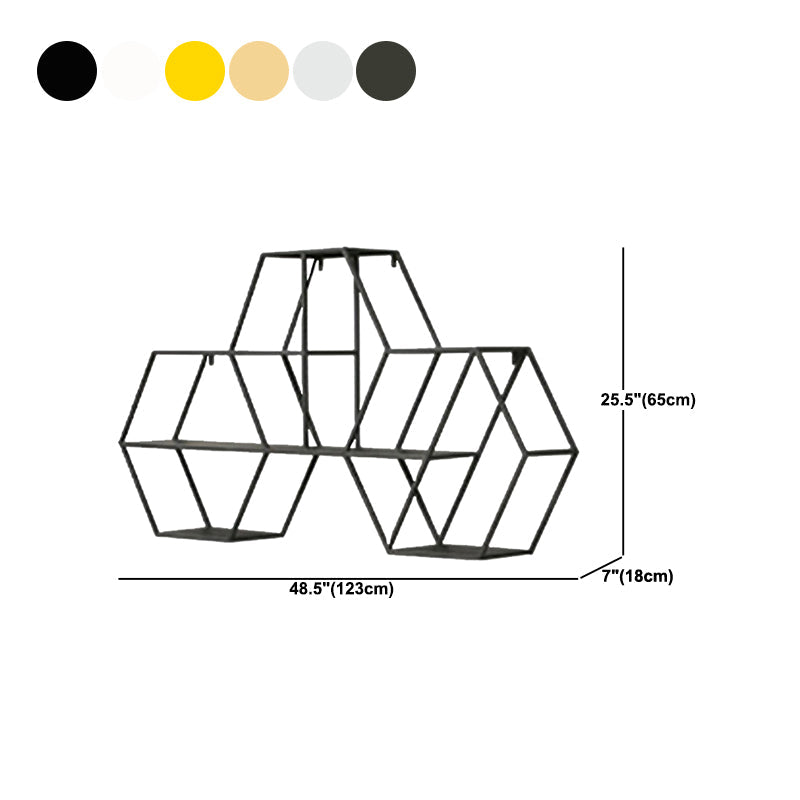 Libreria in metallo industriale galleggiante da 48,5 "L libreria per Home Office