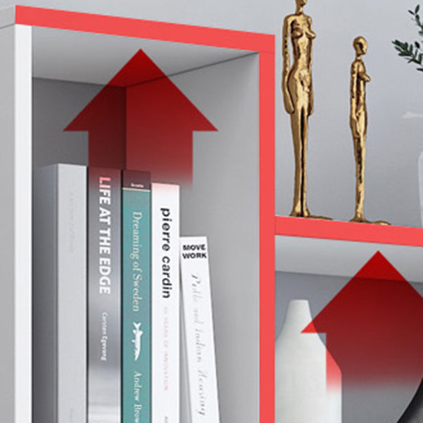 ホームスタディルーム用の壁に取り付けられた本棚スカンジナビアスタイルの本棚