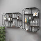 Metal Bookcase Industrial Floating Shelf Bookcase for Office