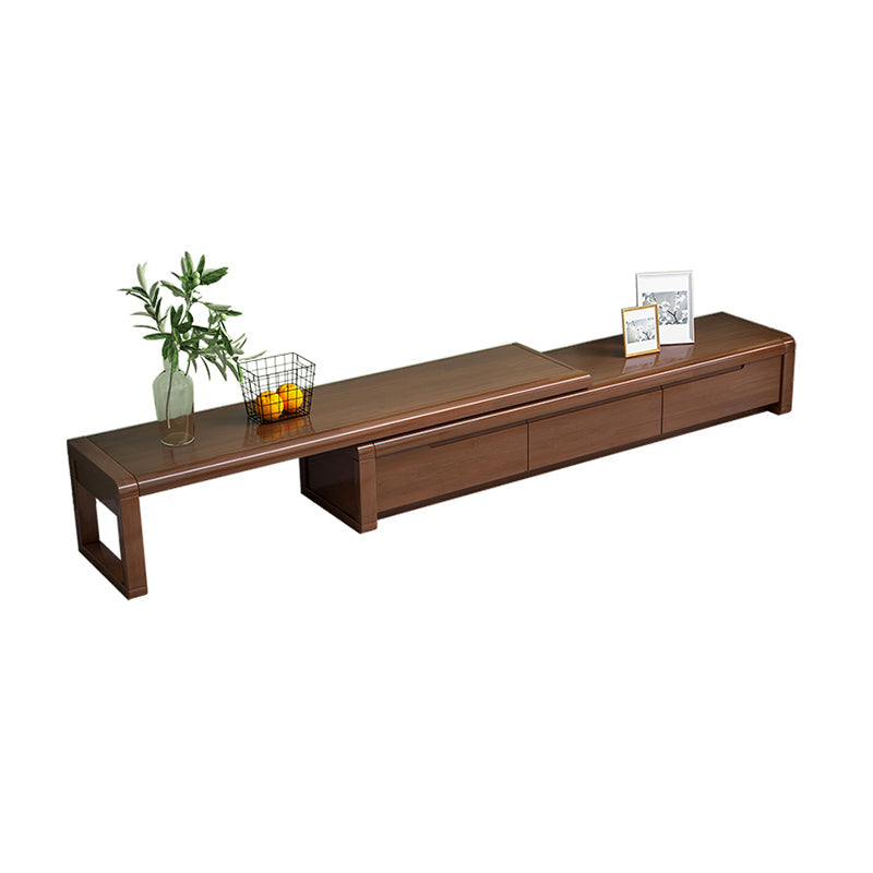 ソリッドウッド71 -インチテレビスタンド、3つの引き出しが含まれているテレビ用のノルディックテレビスタンドコンソール