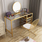 Glam Style 29,5 "Hauteur Golden Glass Top Making Vanity for Chambre