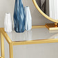 Glam Style 29,5 "Hauteur Golden Glass Top Making Vanity for Chambre