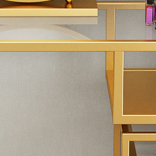 Glam Style 29,5 "Hauteur Golden Glass Top Making Vanity for Chambre