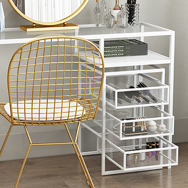 Glam Style 29,5 "Hauteur Golden Glass Top Making Vanity for Chambre