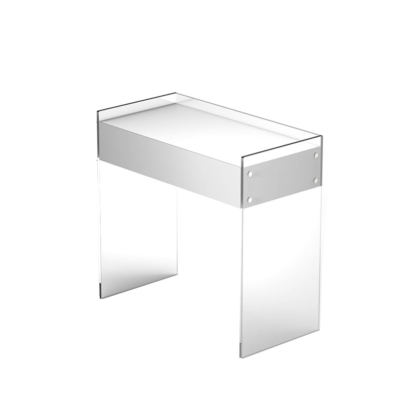 ストレートフィートメイクアップドレッシングテーブル製造された木材トップホワイトアクリルメイクアップテーブル