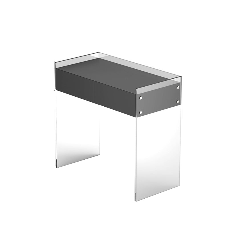 ストレートフィートメイクアップドレッシングテーブル製造された木材トップホワイトアクリルメイクアップテーブル