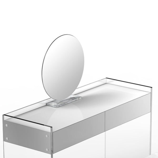 ストレートフィートメイクアップドレッシングテーブル製造された木材トップホワイトアクリルメイクアップテーブル