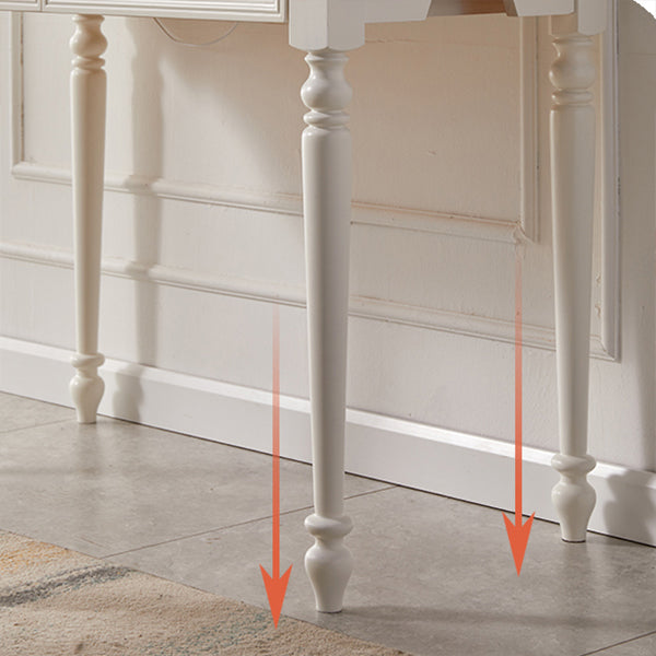 Ensemble de vanité blanc brillant avec tiroir commode moderne de pin à 2 dessins pour chambre à coucher