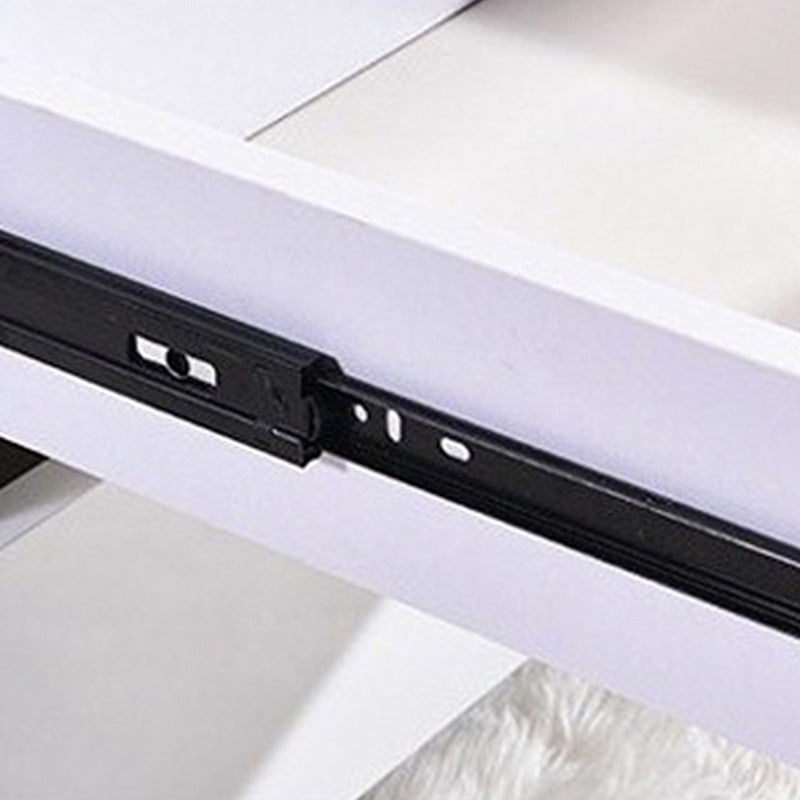 Metallbasisschrank mit 2 Schubladen weiß/schwarzer Tisch -Top -Nachttisch