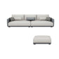 Modern Cream Faux Leather Straight Arm Sofa/Sectionals with water proof for Living Room