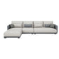 Modern Cream Faux Leather Straight Arm Sofa/Sectionals with water proof for Living Room