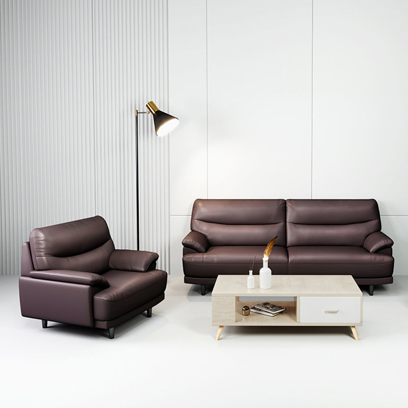 Vlekbestendig lederen kussen bovenste arm koekje back settee bank