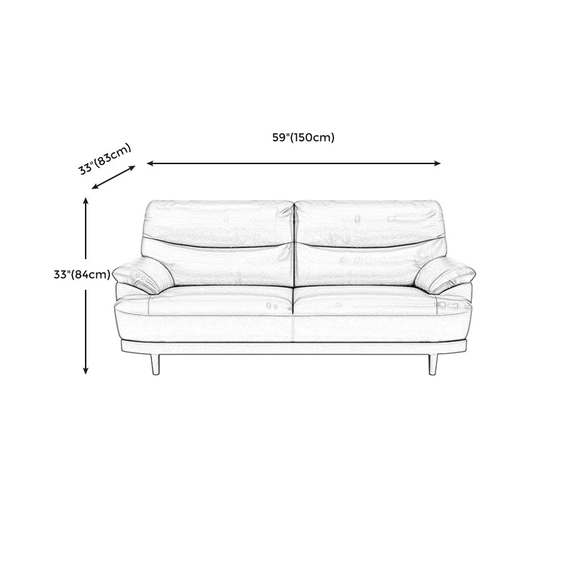 Vlekbestendig lederen kussen bovenste arm koekje back settee bank