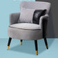 27.55"Wide*27.55"Deep Arm Chair with Square Arms, Basic Four Legs Houndstooth pattern Black Clearhalo 'Accent Chairs' 'accent_chairs' 'Chairs & Seating' 'furn' 'furn_accent_chairs' 'Furniture' 'Living Room Furniture' 5301567