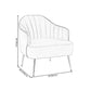 Faux Leather/Velvet 24.8"W Sloped Arms Basic Four Legs Solid Color Armchair for Bedroom