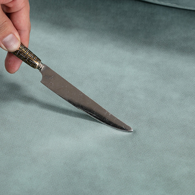 Square Arms 27" W Sled Based Faux Leather Arm Chair with Pillow Back Clearhalo 'Accent Chairs' 'accent_chairs' 'Chairs & Seating' 'furn' 'furn_accent_chairs' 'Furniture' 'Living Room Furniture' 5301694