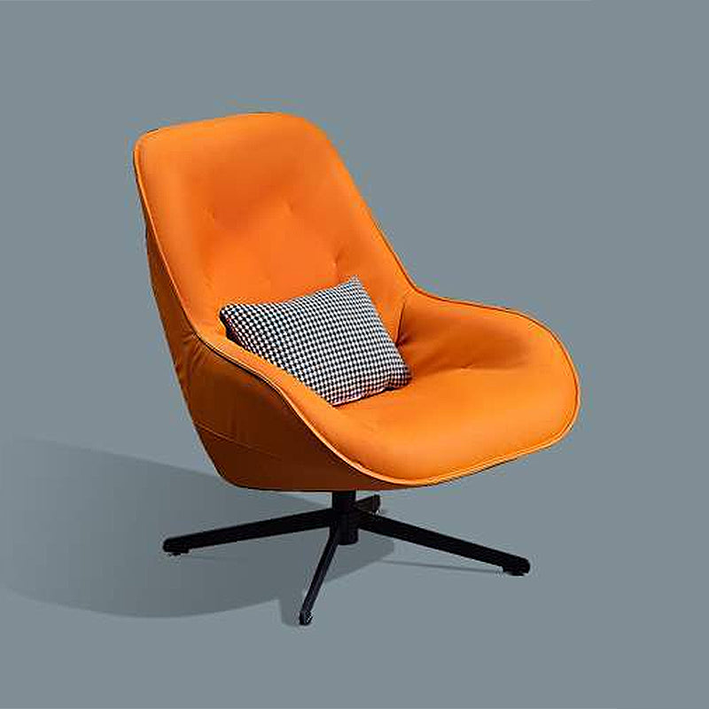 22.44"Wide*22.44"Deep Bonded Leather Armless Chair with Spider Base Clearhalo 'Accent Chairs' 'accent_chairs' 'Chairs & Seating' 'furn' 'furn_accent_chairs' 'Furniture' 'Living Room Furniture' 5301707