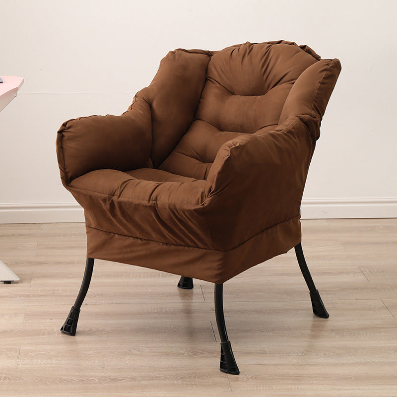 29.52 "W*27.55" D Silla de brazo de mezcla de algodón con cuatro patas negras básicas, brazos acampanados