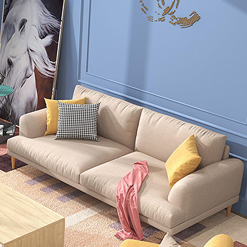 静止リビングルーム埋め込み式腕標準モダンベージュソファ